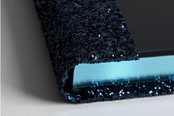 Livre photo finition paillettes Livre en acrylic et paillettes, ouverture à plat
